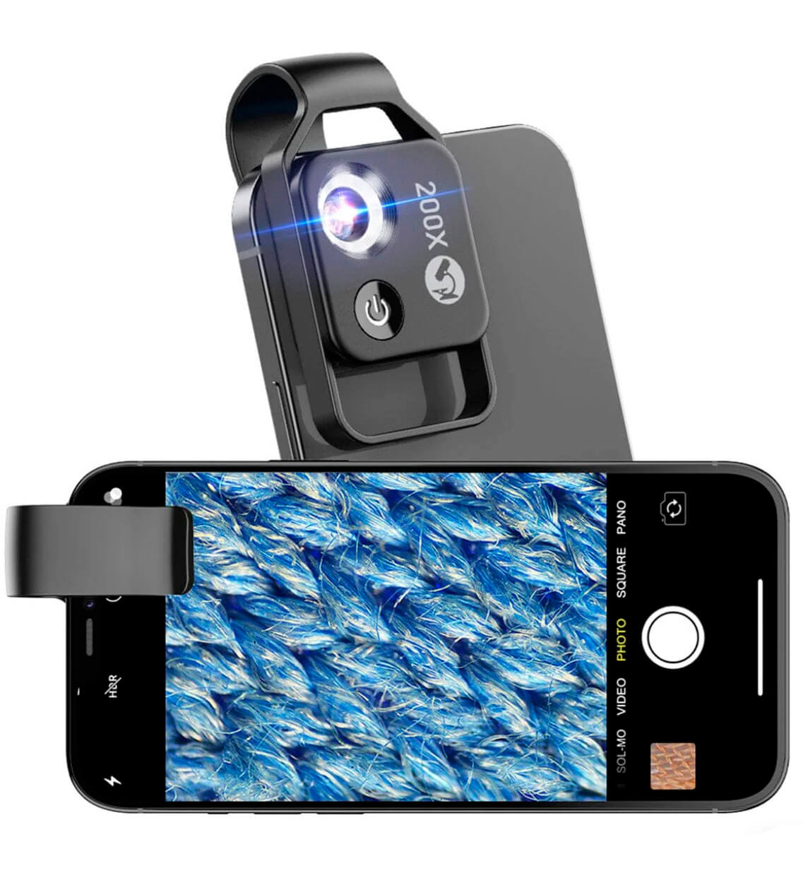Apexel APL-MS002CBK microscopio 200x para smartphone con CPL y luz LED Apexel APL-MS002CBK microscopio 200x para smartphone con CPL y luz LED
