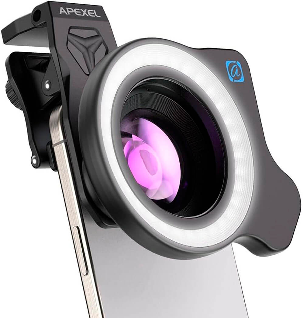 Apexel ZoomMacro 10-20X APL-ZM100FL26 lente macro para smartphone
