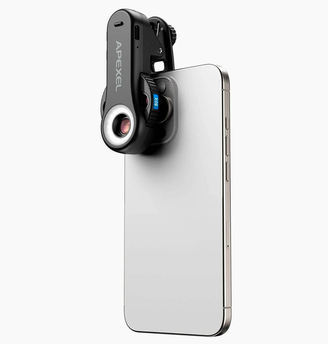 Apexel TriScope MS3L microscopio para smartphone 40X 80X 120X Apexel TriScope MS3L microscopio para smartphone 40X 80X 120X