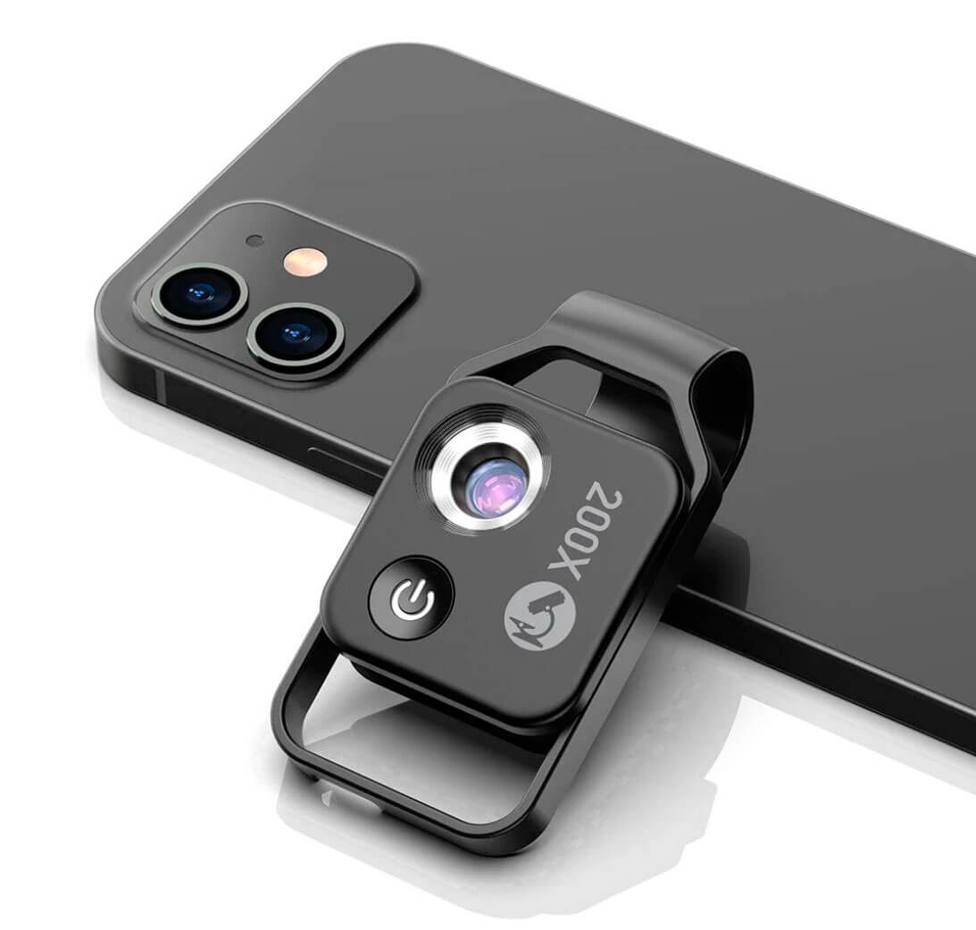 Apexel APL-MS002CBK microscopio 200x para smartphone con CPL y luz LED Apexel APL-MS002CBK microscopio 200x para smartphone con CPL y luz LED