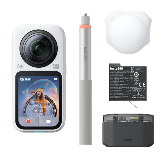 Insta360 X6 Essentials Bundle – Cámara 360 8K50 con batería extra y Selfie Stick Insta360 X6 Essentials Bundle – Cámara 360 8K50 con batería extra y Selfie Stick