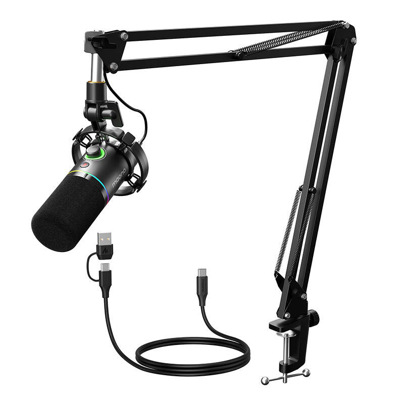 Maono PD200XS Micrófono dinámico USB-C/XLR con RGB y brazo articulado negro Maono PD200XS Micrófono dinámico USB-C/XLR con RGB y brazo articulado negro