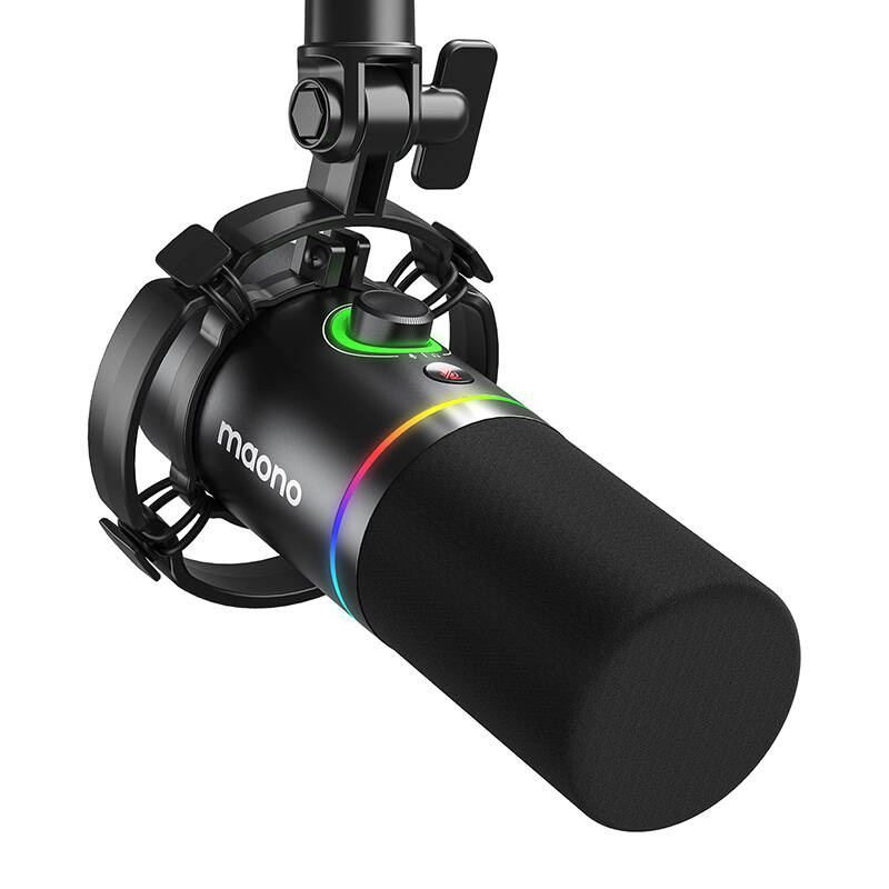 Maono PD200X micrófono dinámico USB-C/XLR con RGB negro Maono PD200X micrófono dinámico USB-C/XLR con RGB negro