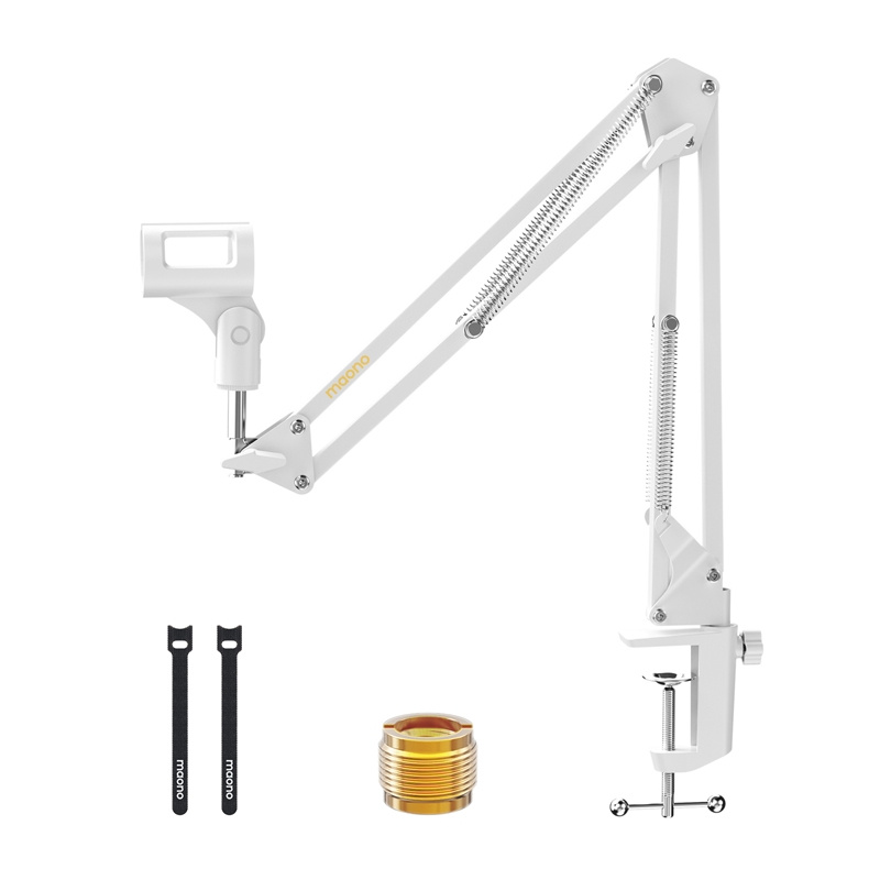 Maono BA20 Soporte articulado para micrófono con pinza de mesa blanco