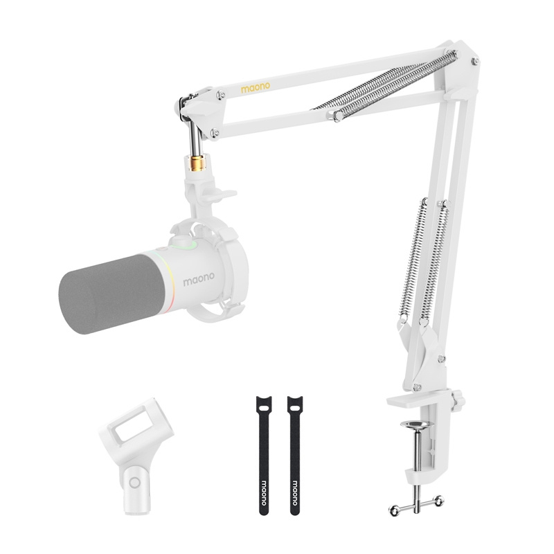 Maono BA20 Soporte articulado para micrófono con pinza de mesa blanco Maono BA20 Soporte articulado para micrófono con pinza de mesa blanco