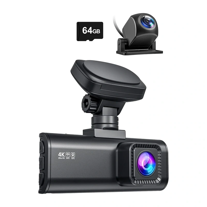 REDTIGER F7N Dashcam 4K con cámara trasera 1080p, Wi-Fi 6, GPS y tarjeta 64 GB REDTIGER F7N Dashcam 4K con cámara trasera 1080p, Wi-Fi 6, GPS y tarjeta 64 GB