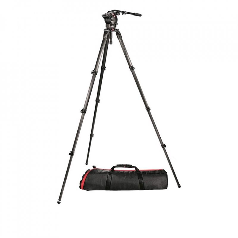 Manfrotto Kit vídeo con trípode fibra de carbono MPRO 536 + rótula 526-1