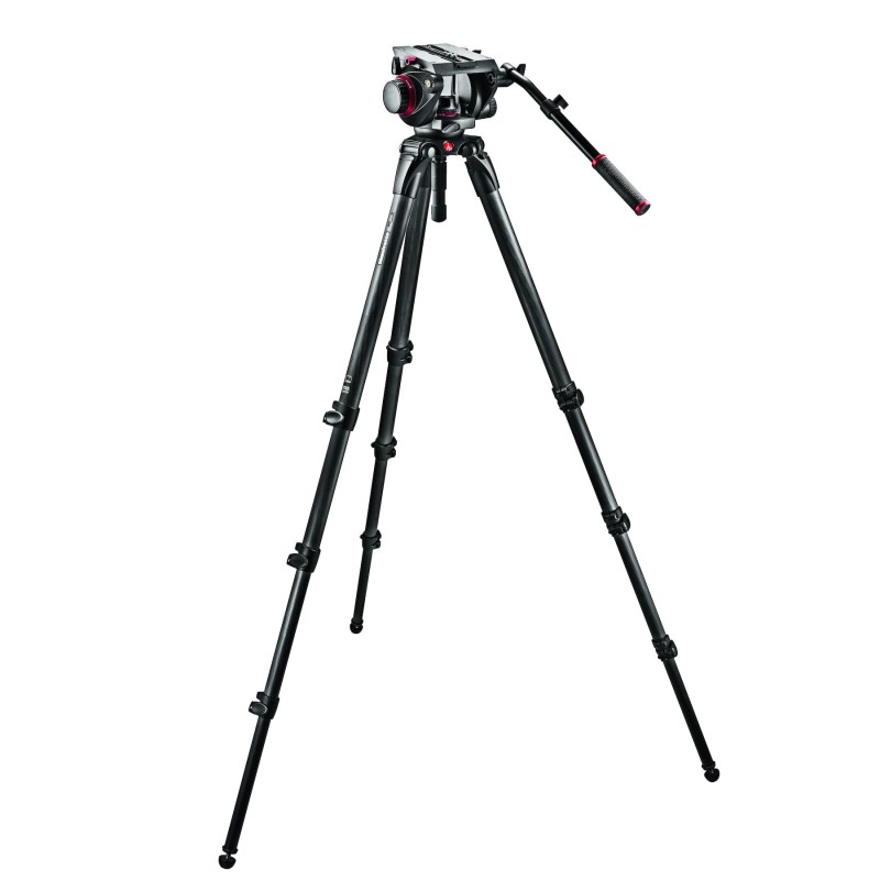 Manfrotto 509HD + MPRO 536 – Kit de vídeo con trípode de carbono y rótula fluida