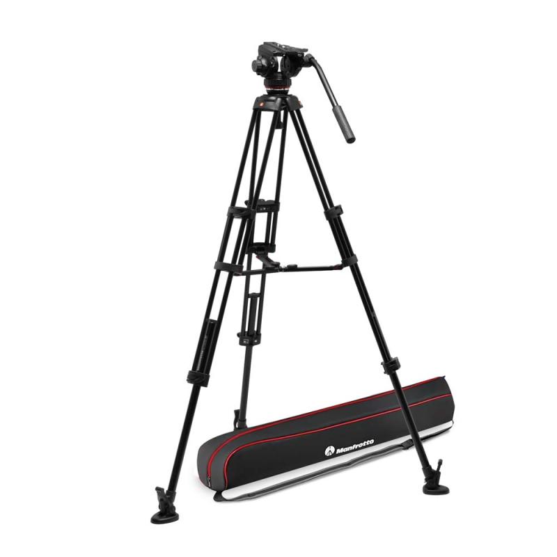 Manfrotto MVK502XTWINMA – Kit trípode vídeo Twin de aluminio con rótula fluida 502X