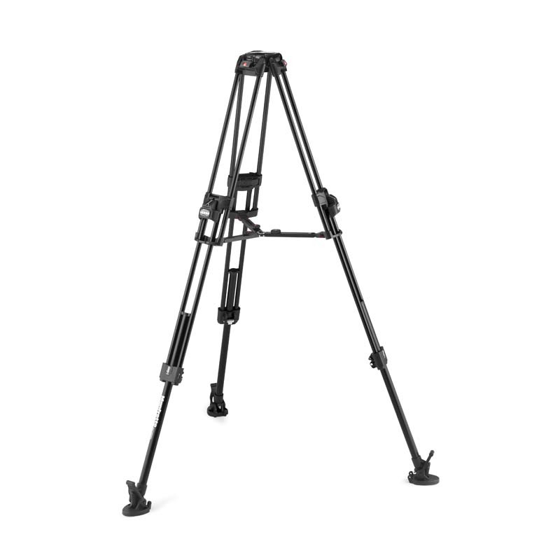 Manfrotto 645 FAST MVTTWINFA – Trípode de vídeo de aluminio con patas dobles
