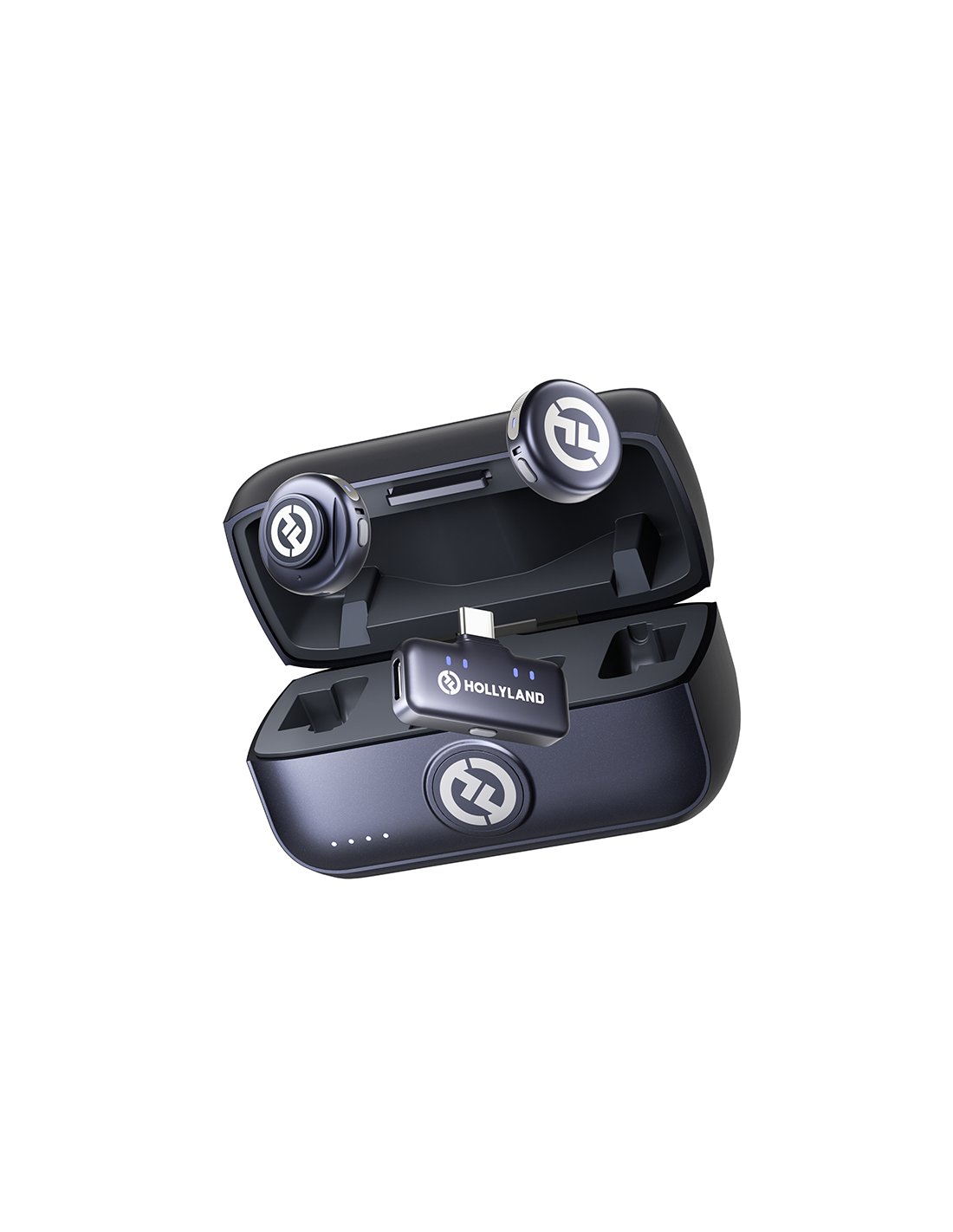 Hollyland LARK M3 Combo 2TX&1RX – Micrófono inalámbrico USB-C para 2 personas