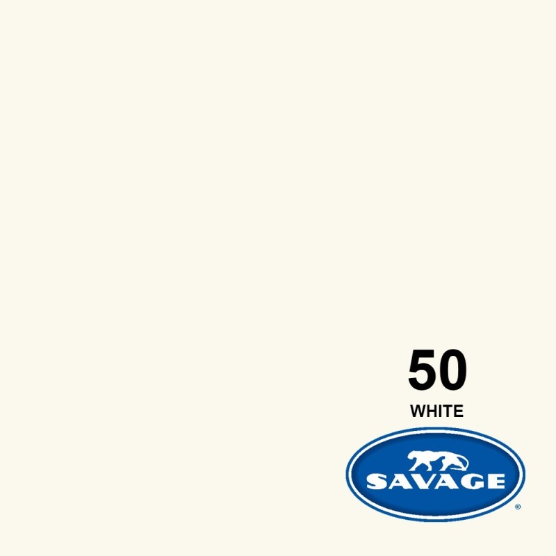 Fondo de papel Savage White 2,72 x 11 m Blanco